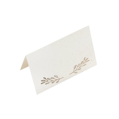 Gold leaves place markers