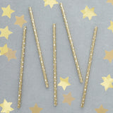 Palhinhas Cartão Douradas com Bolinhas