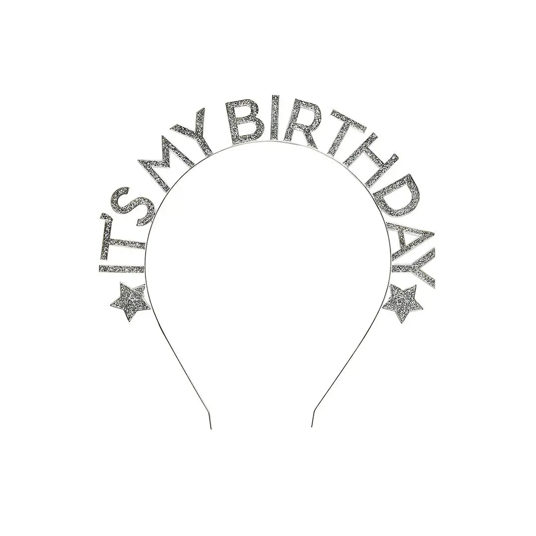 Bandolete 'It's My Birthday' Prateada