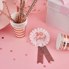 Customizable Rose Gold Badge