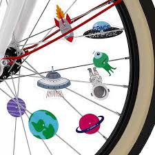 Conjunto decorações de Bicicleta Espaço