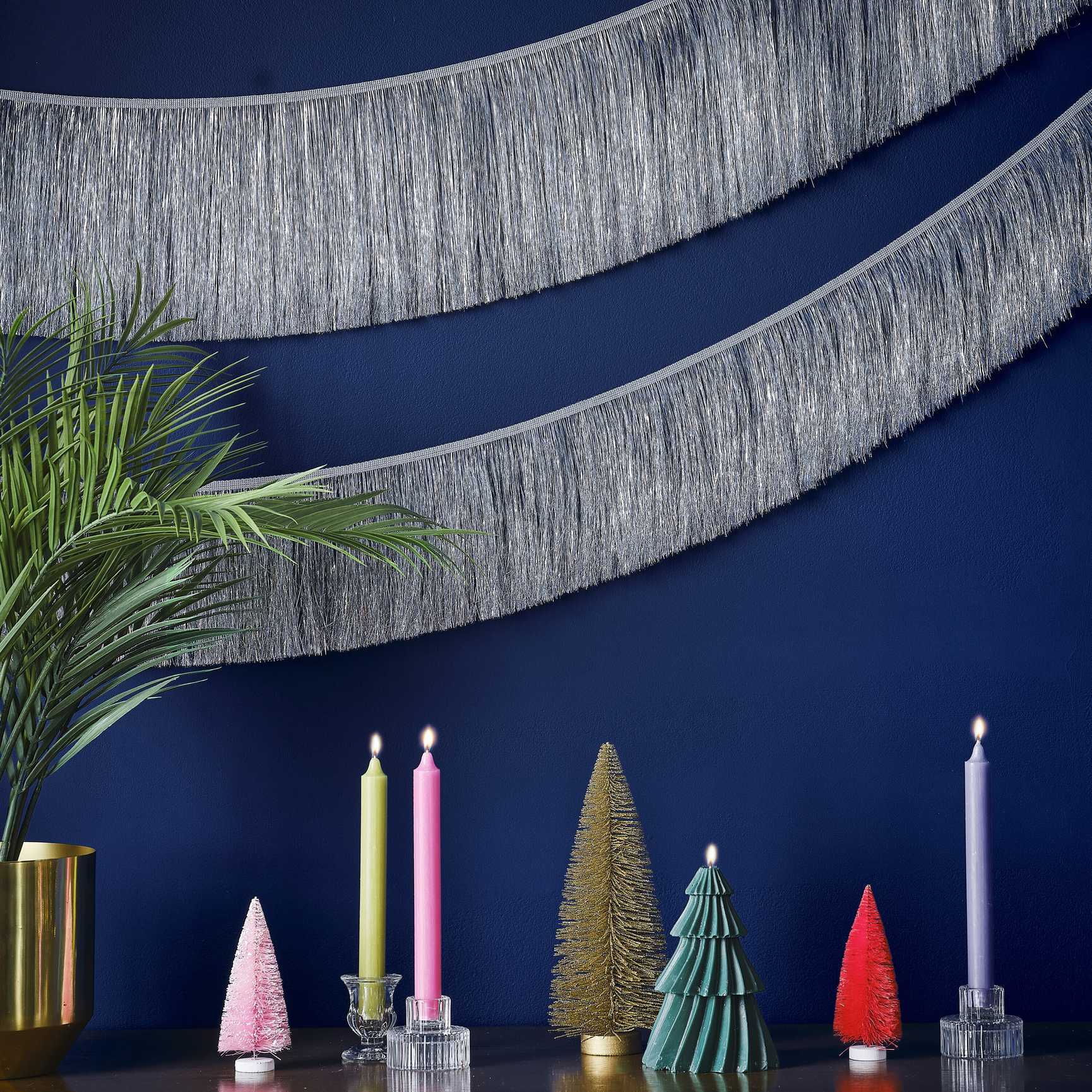 Grinalda Franjas Prateadas