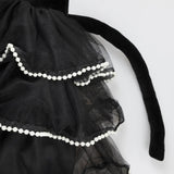 Conjunto Saia Tule e Bandolete Gata Preta