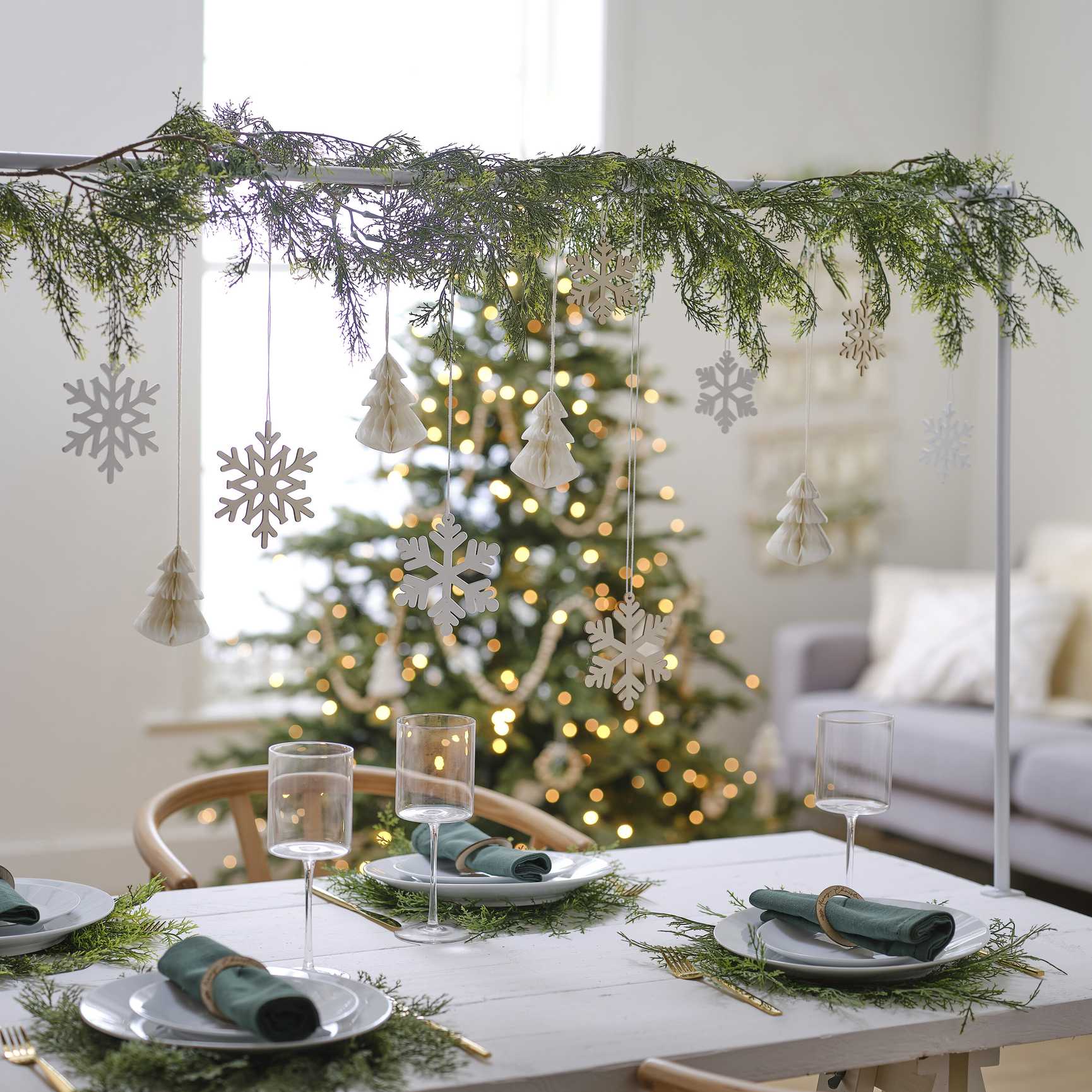 White Christmas Hanging Decorations