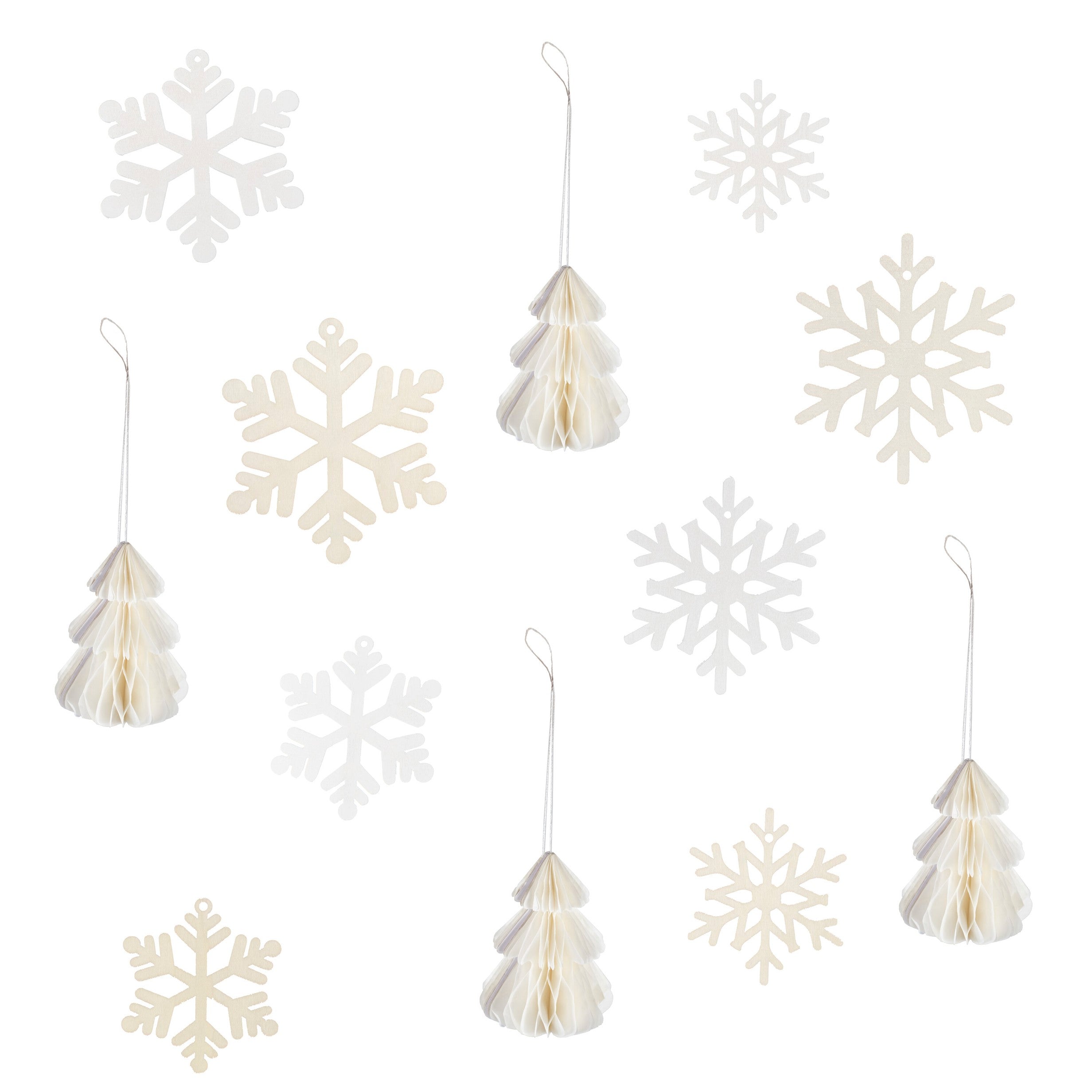 White Christmas Hanging Decorations