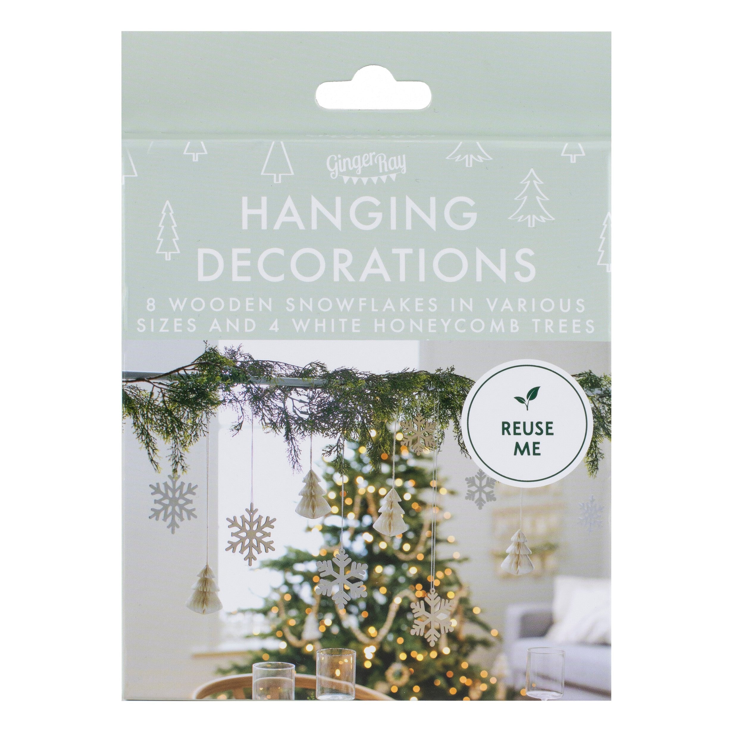 White Christmas Hanging Decorations