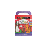 Kit Portátil com Lápis de Cera e Livro Colorir - Pets