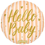 Balão Foil Hello Baby Riscas