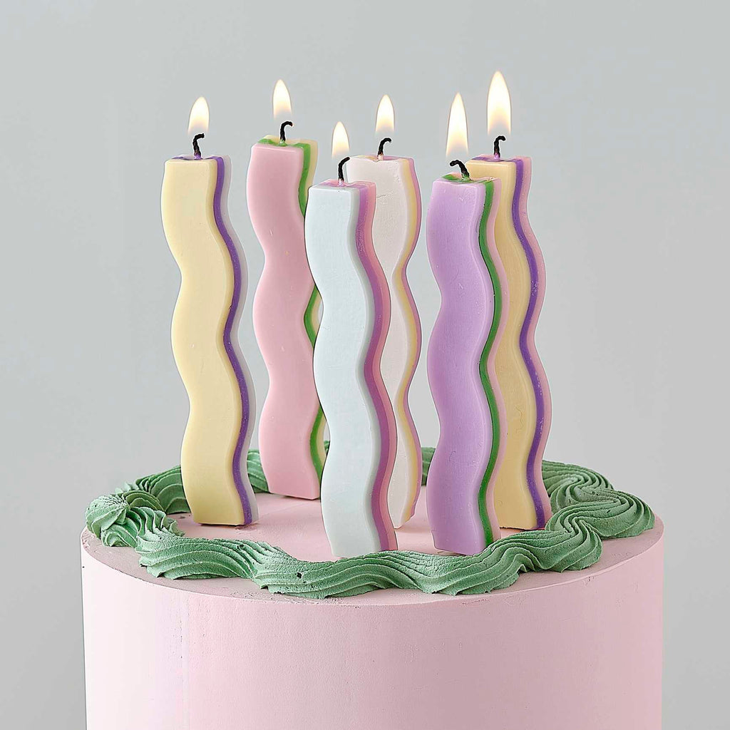 Velas Onduladas Pastel