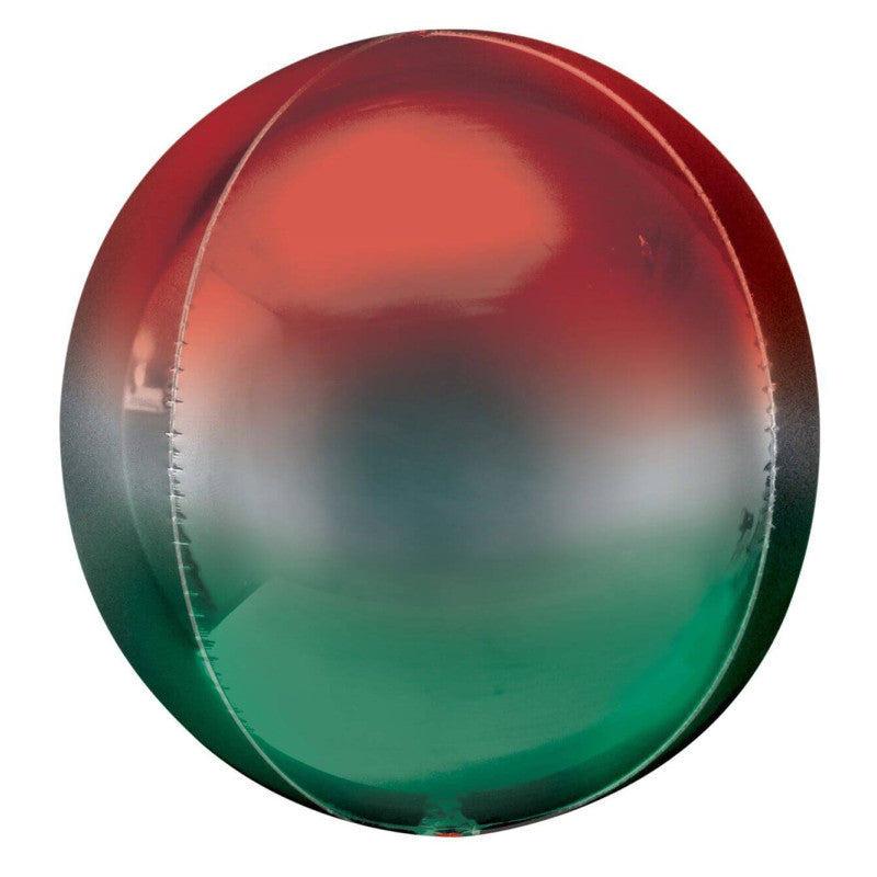 Balão Foil Ombre Verde e Vermelho