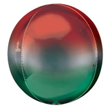 Balão Foil Ombre Verde e Vermelho