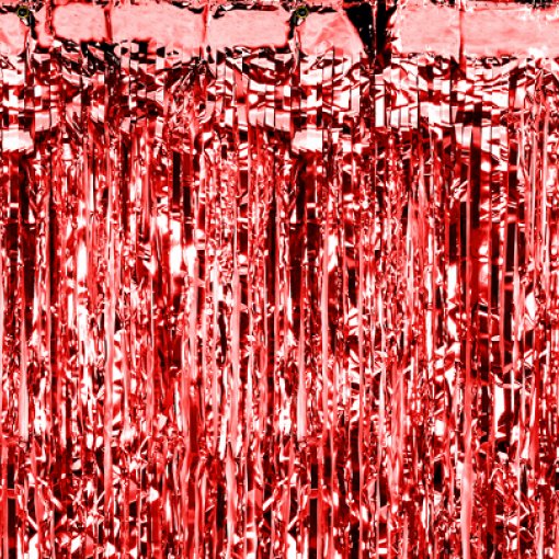 Cortina Foil Decorativa Vermelha
