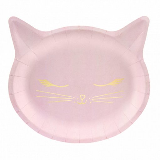 Pink Cat Plates