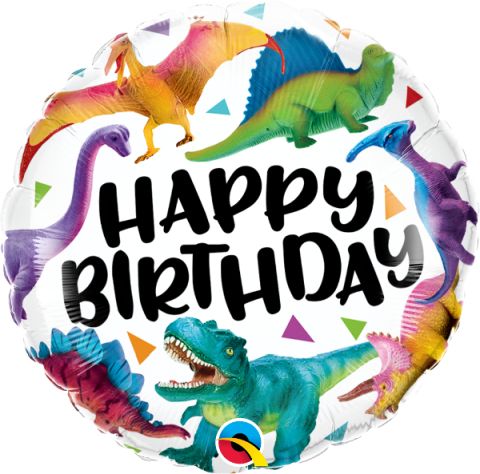 Balão Foil Aniversário Dinossauros