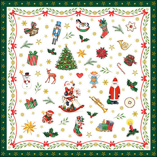 Golden Merry Christmas Napkins