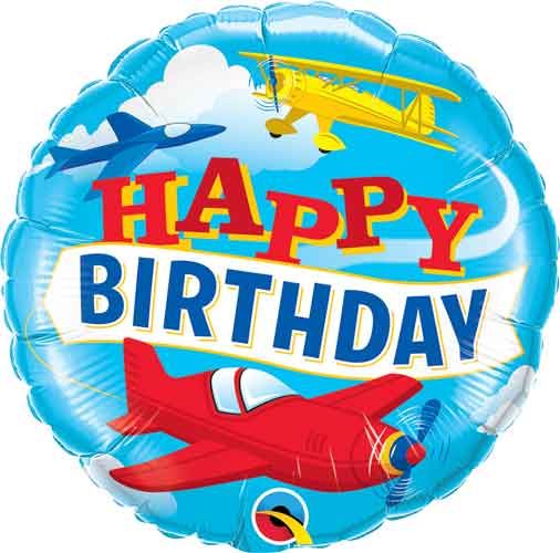 Balão Foil Avião Happy Birthday
