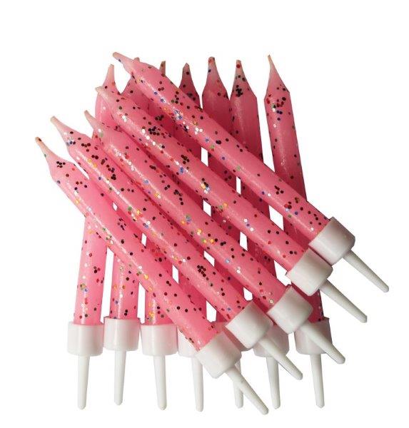 Velas Glitter Rosa