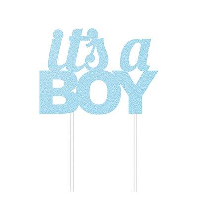 Topo de Bolo Glitter It's a Boy