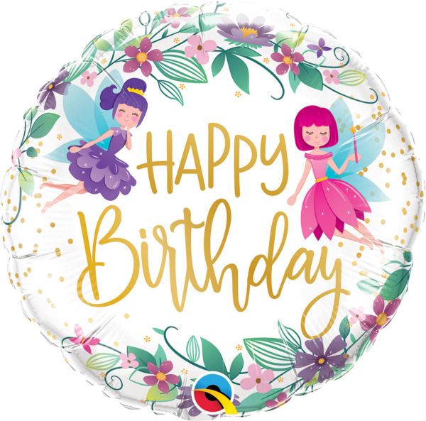 Balão Foil Fada Happy Birthday