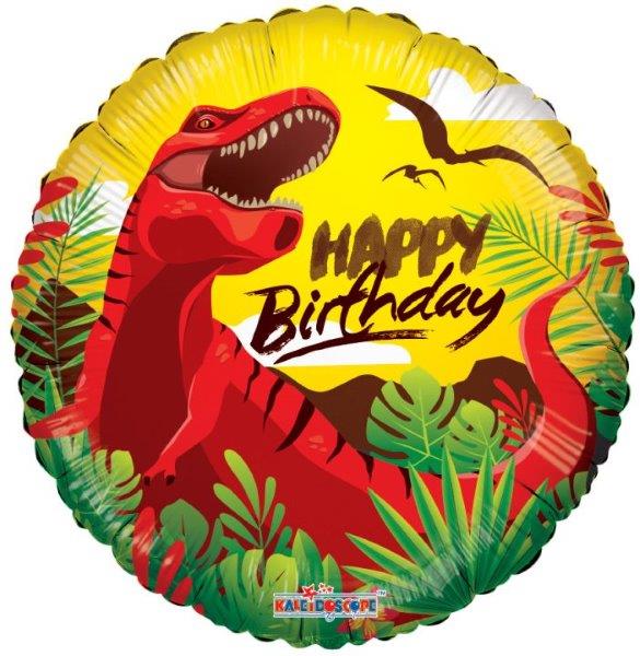 Balão Foil Dinossauro Happy Birthday