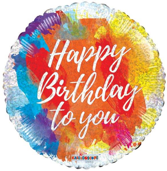Balão Foil Happy Birthday to You Holográfico