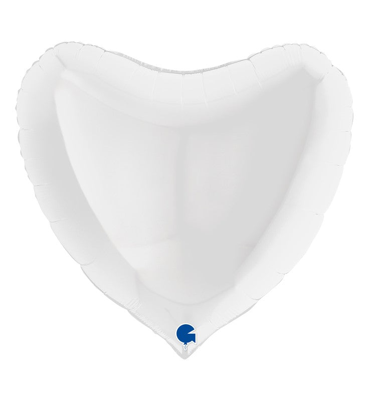 Balão Foil Coração Branco Gigante