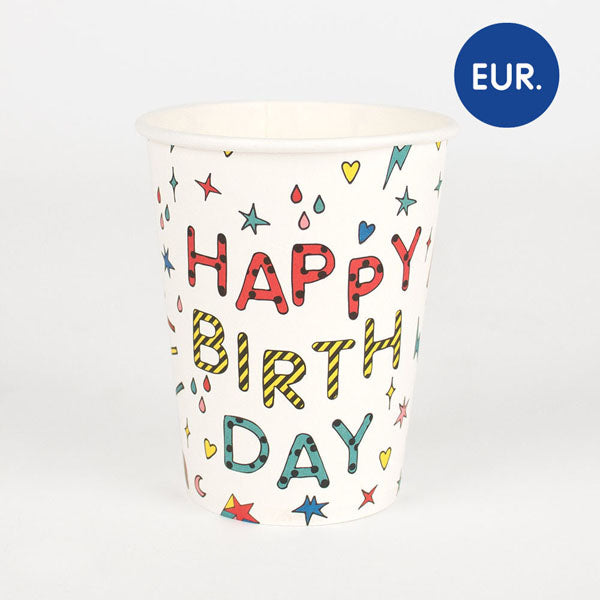 Copos Happy Birthday Printed