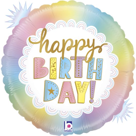 Balão Foil Happy Birthday Opal