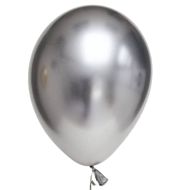 Balão Latex Prateado Chrome