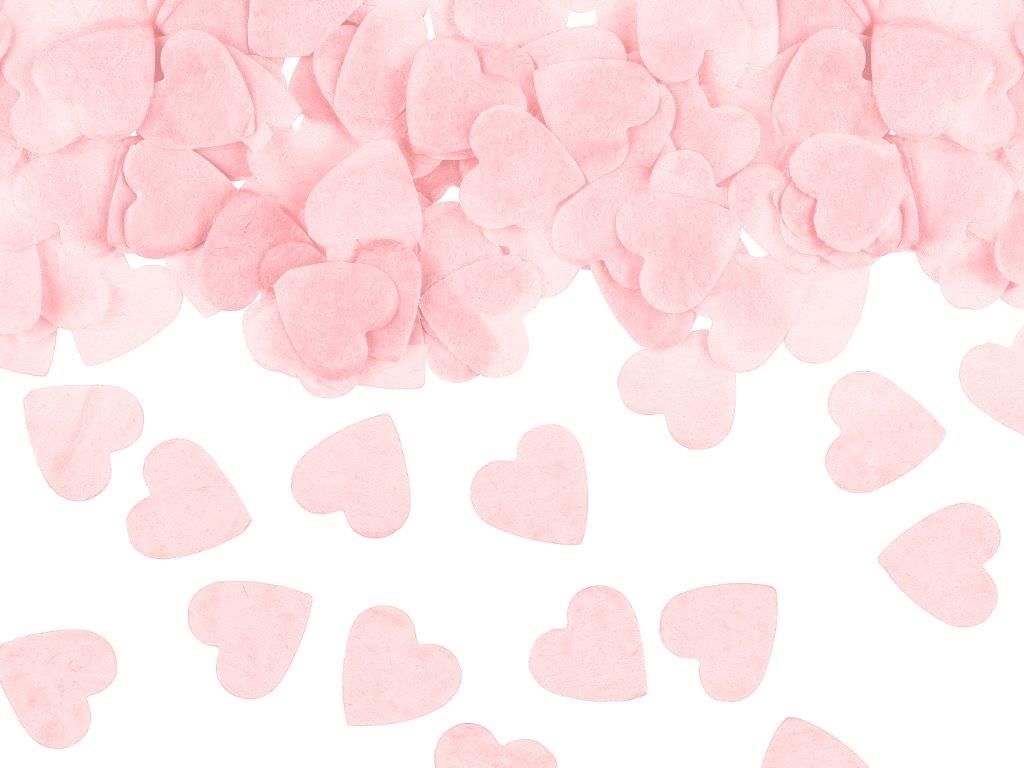 Confettis de Papel Coração Rosa Bebé