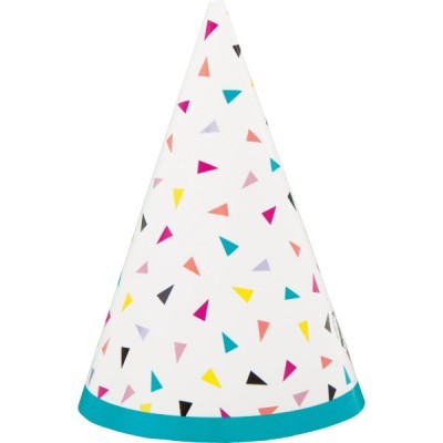 Mini Chapéus Confetis Triângulos