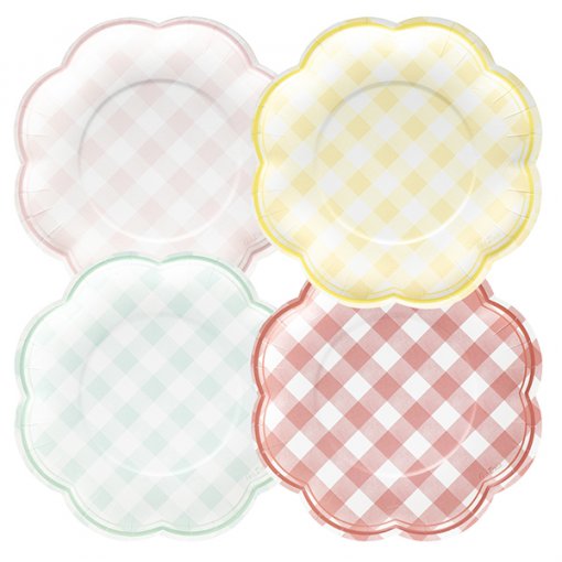 Pratos Vichy Sortido