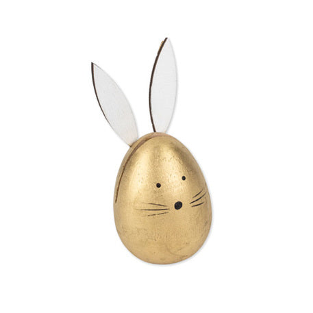 Golden Wooden Rabbit Egg