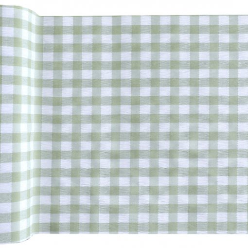 Green Vichy Table Runner