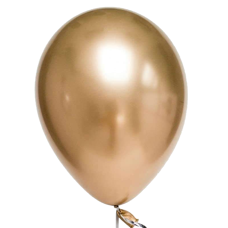 Golden Latex Balloon Chrome