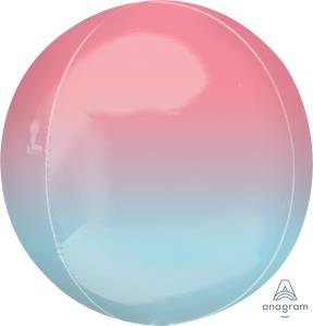 Balão Foil Ombre Rosa e Azul