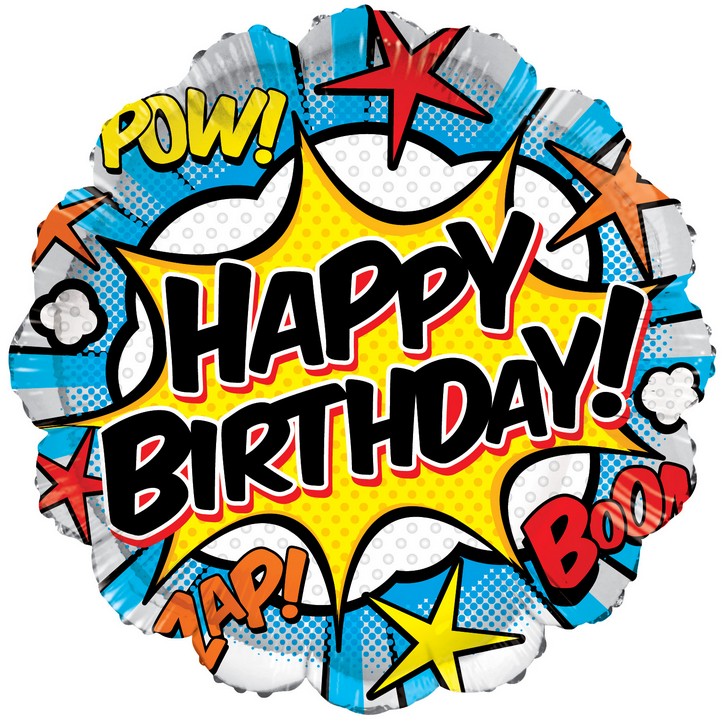 Balão Happy Birthday Super Hero