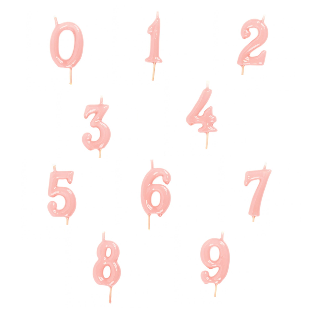 Vela 6cm rosa bébé