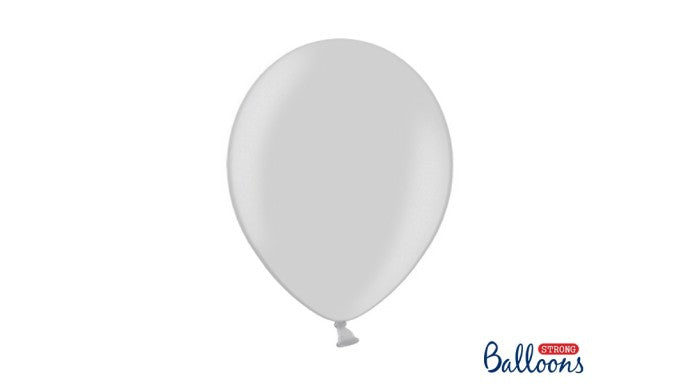 Metallic Gray Latex Balloon