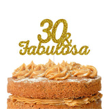 Topo de Bolo 30 e Fabulosa Glitter