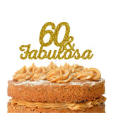 Topo de Bolo 60 e Fabulosa Glitter