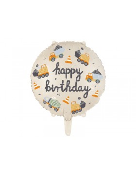 Balão Foil Construção Happy Birthday