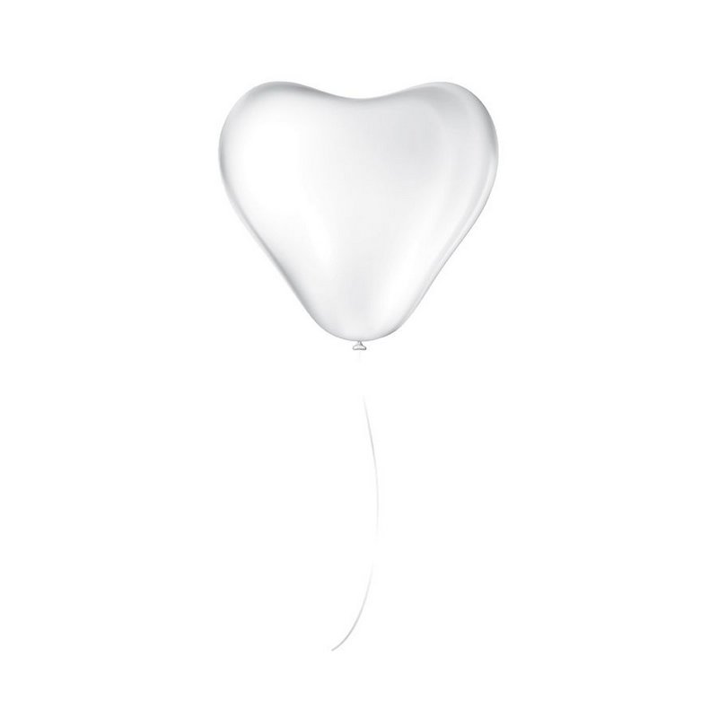 Mini Heart Latex Balloon White