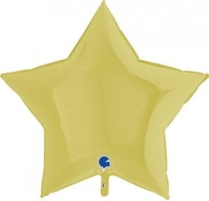 Balão Foil Estrela Amarelo Mate