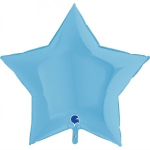 Balão Foil Estrela Azul Mate