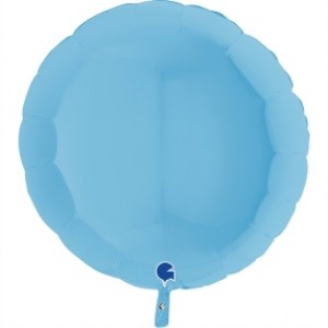 Balão Foil Redondo Azul Mate