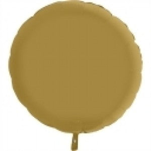 Balão Foil Redondo Cetim Dourado