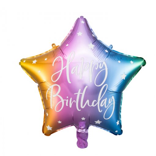 Balão Foil Happy Birthday Colorido