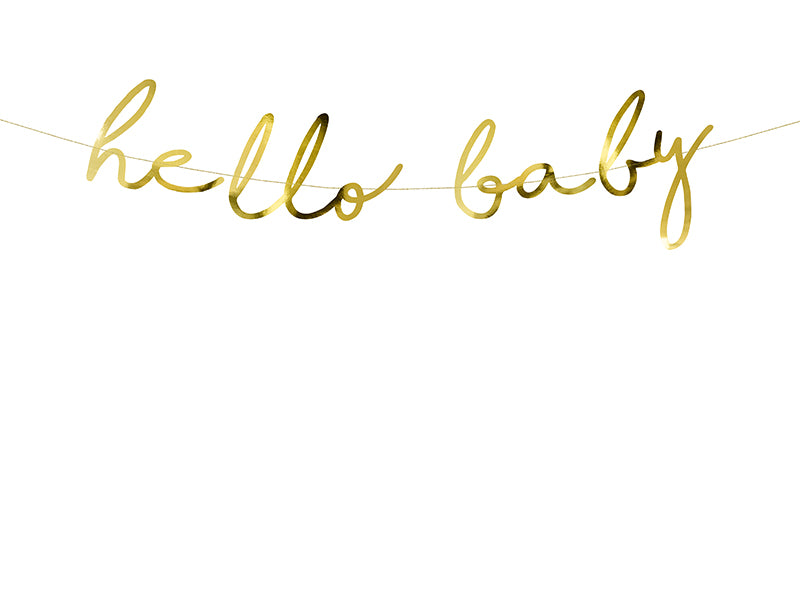 Little Star Banner - Hello Baby Gold