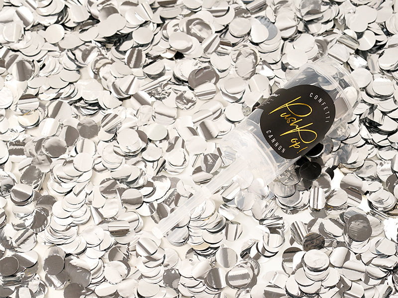 Push Pop Silver Confetti
